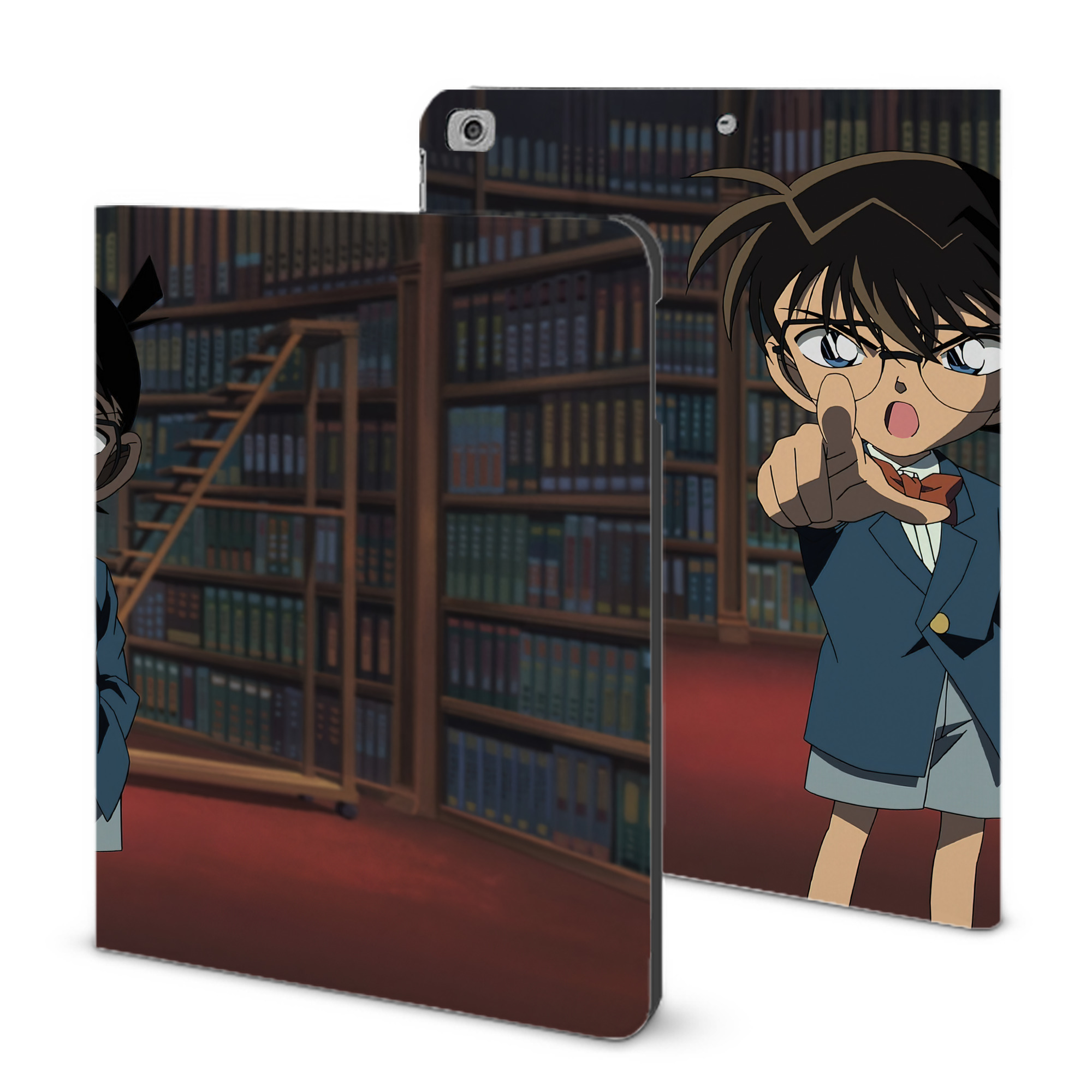 （画像用） 名探偵コナン Detective Conan IPad ケース ブック型 PUレザー TPU 耐衝撃 軽量 薄型 ペン収納なし 全面保護 IPad 各モデル対応